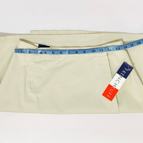 NEW Size 12 French Kuff 90s Beige Khaki Tortoiseshell Button Wrap Mini Skirt - Picture 7 of 11